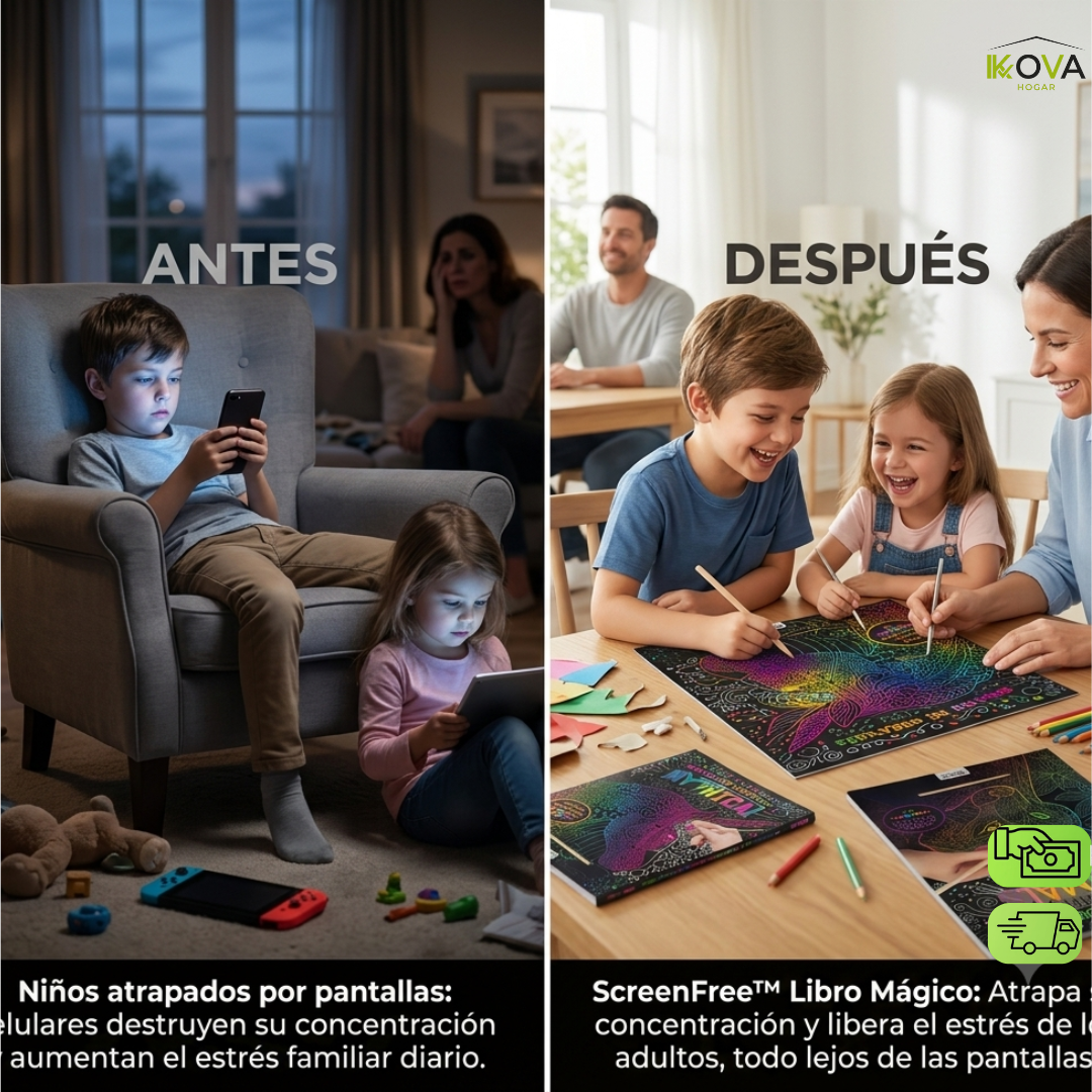 ScreenFree™2 Kit de Libros Mágico De Raspado Familiar