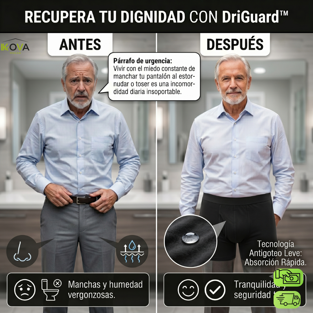 DriGuard™ Bóxer De Protección Invisible Para Hombres