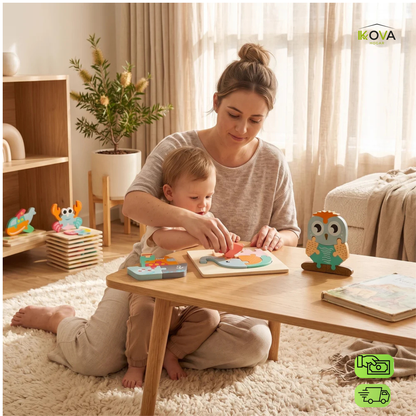 MindCraft Kids™ 2x1 Juguete De Madera Para Pensar