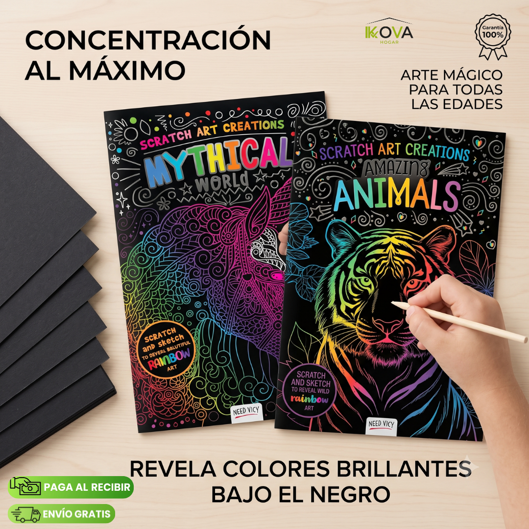 ScreenFree™2 Kit de Libros Mágico De Raspado Familiar