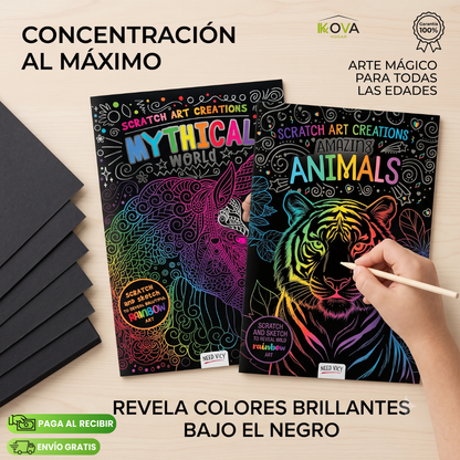 ScreenFree™2 Kit de Libros Mágico De Raspado Familiar