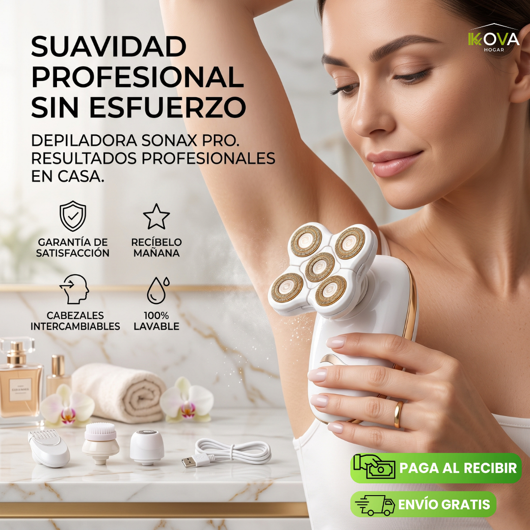 VelvetSilk Pro™Depiladora Eléctrica 5 en 1 Lavable Multifuncional