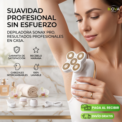 VelvetSilk Pro™Depiladora Eléctrica 5 en 1 Lavable Multifuncional