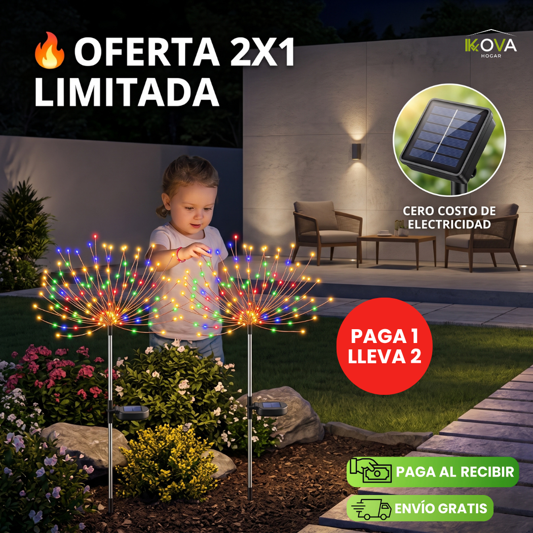 FireworkGlow™2x1 Luces Solares Para Jardín