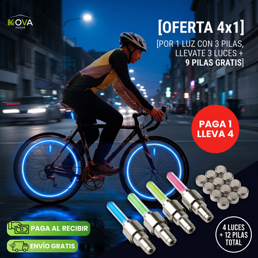 VibeRider™ 4x1 Luces Neón impermeable Para Ruedas de Bicicleta