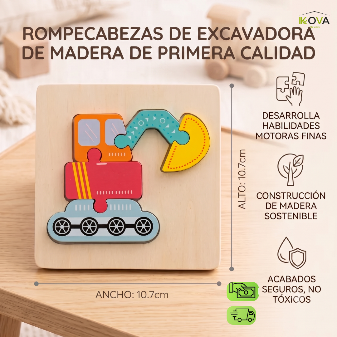 MindCraft Kids™ 2x1 Juguete De Madera Para Pensar