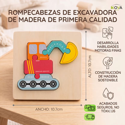 MindCraft Kids™ 2x1 Juguete De Madera Para Pensar
