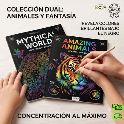 ScreenFree™2 Kit de Libros Mágico De Raspado Familiar