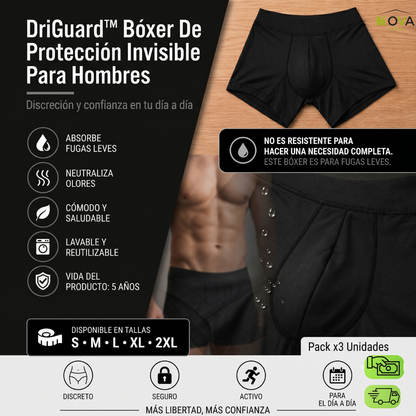 DriGuard™ Bóxer De Protección Invisible Para Hombres