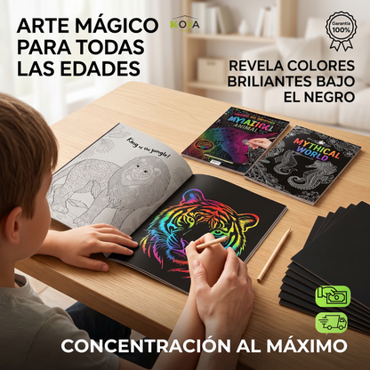 ScreenFree™2 Kit de Libros Mágico De Raspado Familiar