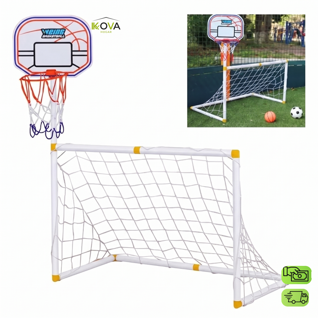LittleChamps™ Set de Cancha Deportiva Para Niños 2 en 1 Completa