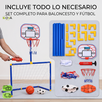 LittleChamps™ Set de Cancha Deportiva Para Niños 2 en 1 Completa