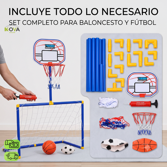 LittleChamps™ Set de Cancha Deportiva Para Niños 2 en 1 Completa
