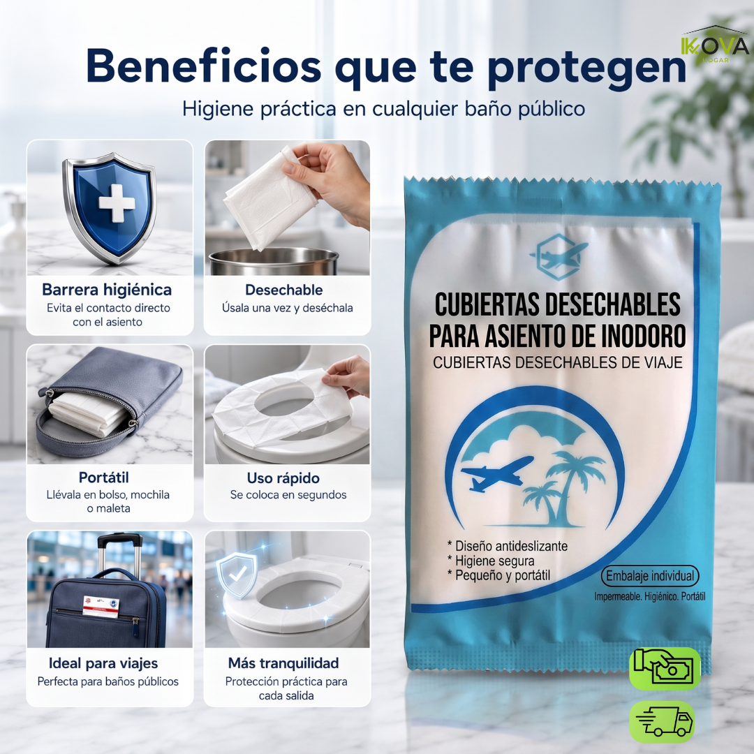 SafeSeat™ Pack x50 Protector Desechable De Inodoro