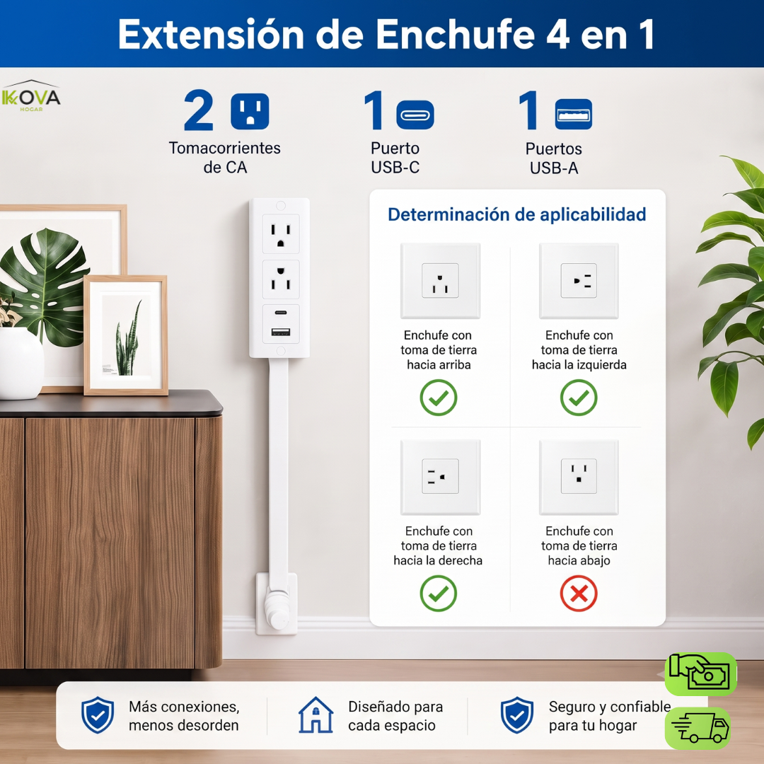 FlushPlug™ Adaptador Ultra Plano Versátil de 180°
