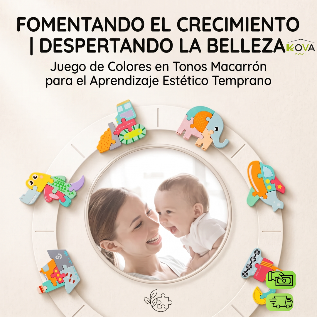 MindCraft Kids™ 2x1 Juguete De Madera Para Pensar