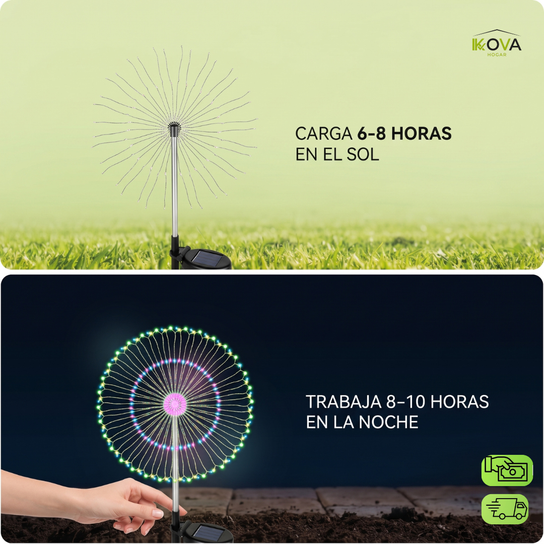 FireworkGlow™2x1 Luces Solares Para Jardín