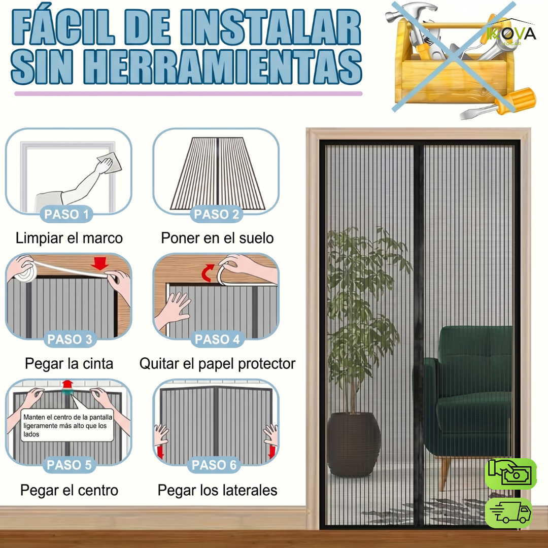 GuardFamily™ Cortina Magnética Antimosquitos Familiar
