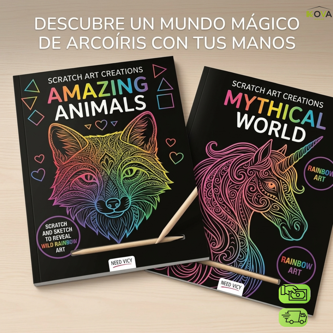 ScreenFree™2 Kit de Libros Mágico De Raspado Familiar