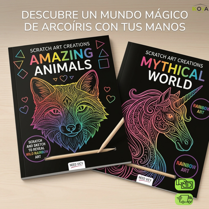 ScreenFree™2 Kit de Libros Mágico De Raspado Familiar