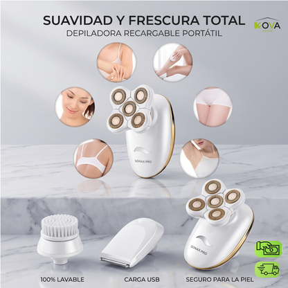 VelvetSilk Pro™Depiladora Eléctrica 5 en 1 Lavable Multifuncional
