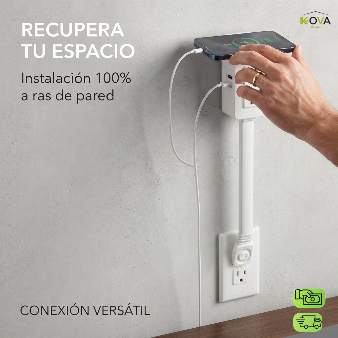 FlushPlug™ Adaptador Ultra Plano Versátil de 180°