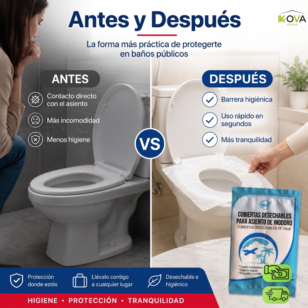 SafeSeat™ Pack x50 Protector Desechable De Inodoro
