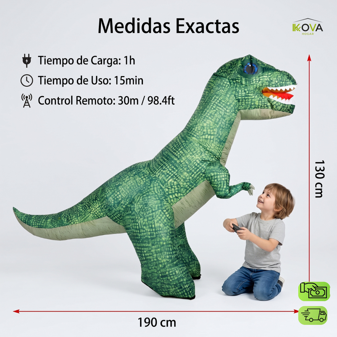 MegaRoar™ Dinosaurio Inflable Gigante Portátil A Control Remoto