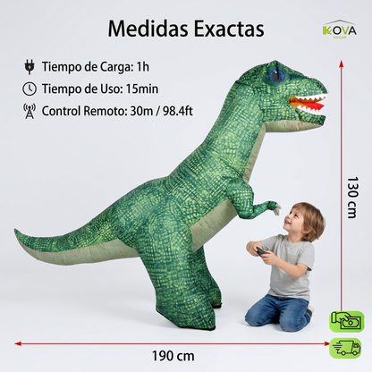 MegaRoar™ Dinosaurio Inflable Gigante Portátil A Control Remoto