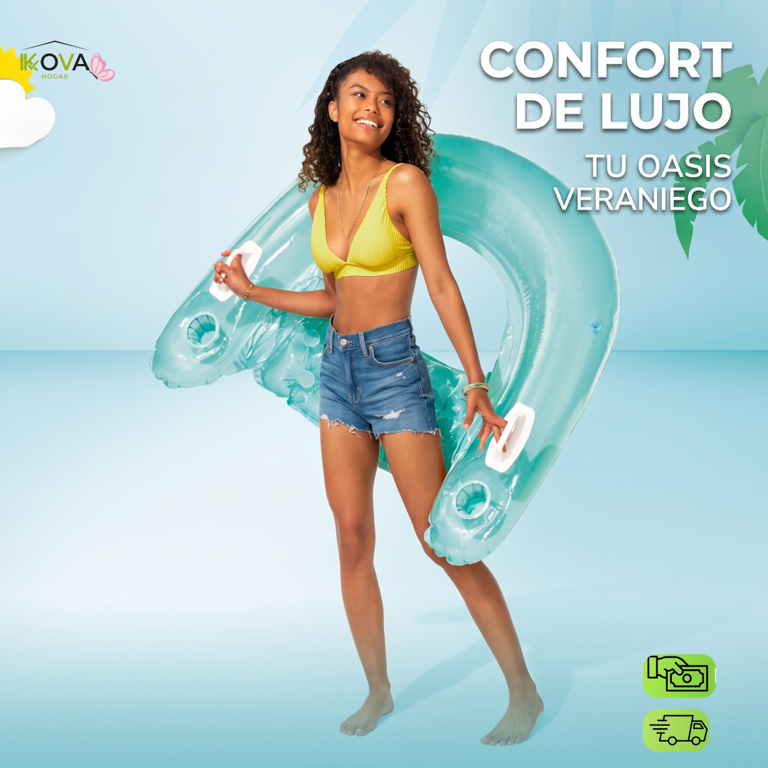 PoolLounge™Flotador Reclinable Con Portavasos Marca Intex