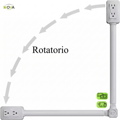 FlushPlug™ Adaptador Ultra Plano Versátil de 180°