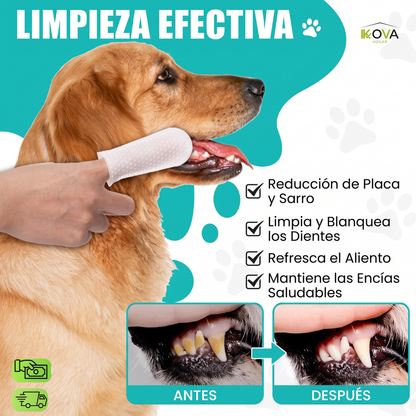 BarkBrite™ Pack x50 Und Toallitas Multiuso para Oído,Ojos, y Dientes  Para Mascotas