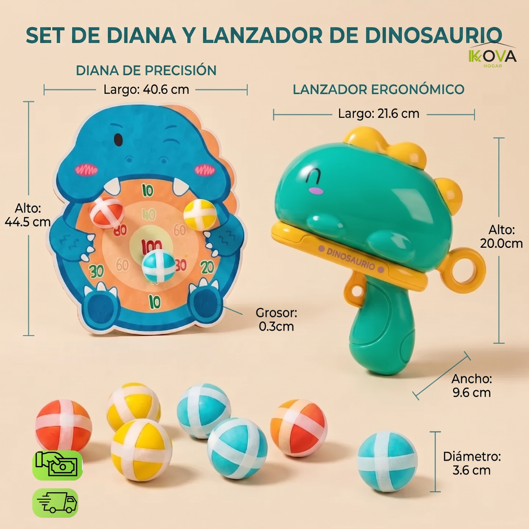 DinoDart™Juego Interactivo De Tiro Para la Familia