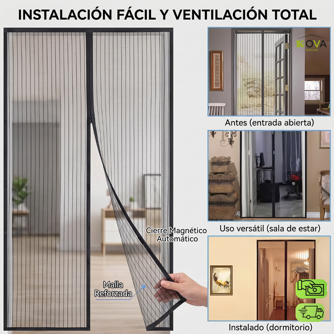 GuardFamily™ Cortina Magnética Antimosquitos Familiar