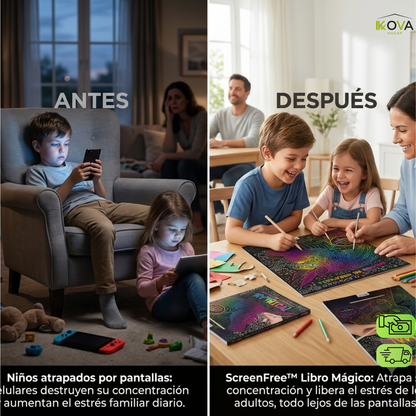ScreenFree™2 Kit de Libros Mágico De Raspado Familiar