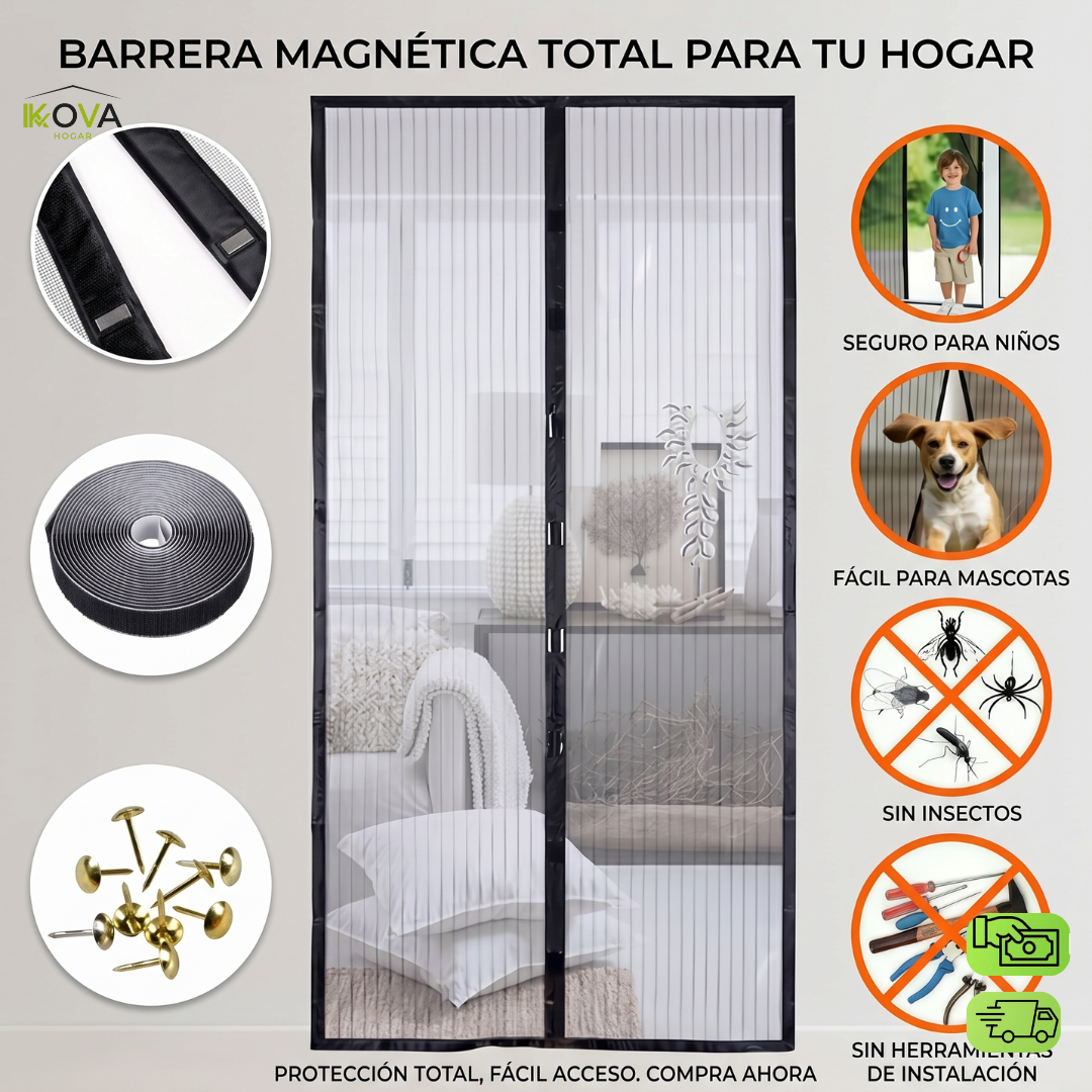 GuardFamily™ Cortina Magnética Antimosquitos Familiar