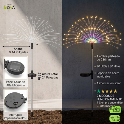 FireworkGlow™2x1 Luces Solares Para Jardín