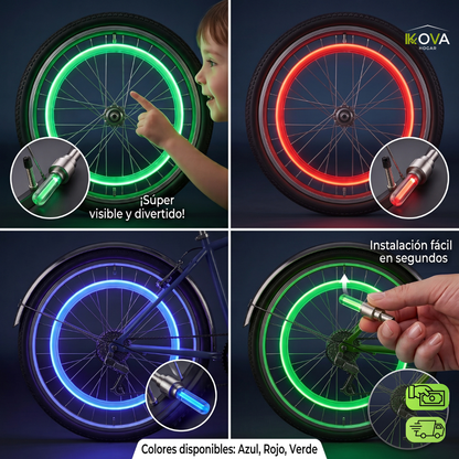 VibeRider™ 4x1 Luces Neón impermeable Para Ruedas de Bicicleta