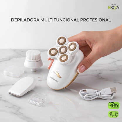 VelvetSilk Pro™Depiladora Eléctrica 5 en 1 Lavable Multifuncional