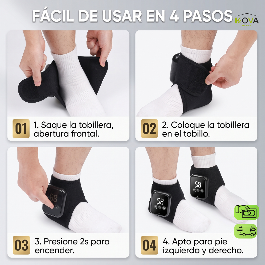 AnkleRelief™ Par de Masajeador Térmico Para Tobillo