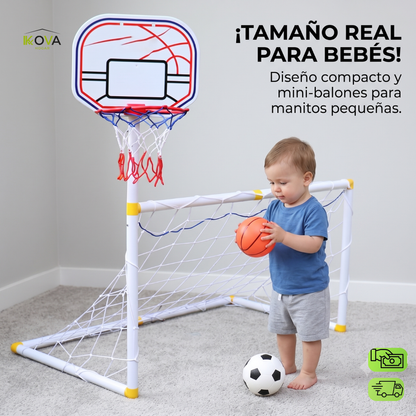 LittleChamps™ Set de Cancha Deportiva Para Niños 2 en 1 Completa