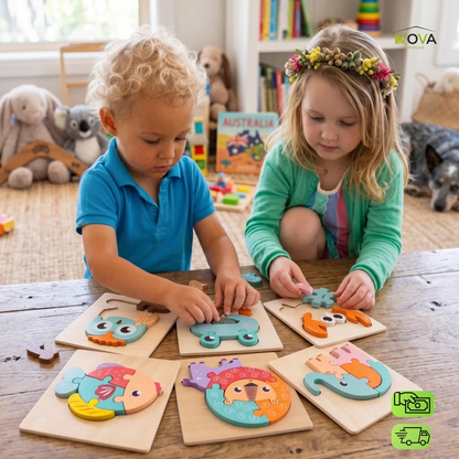 MindCraft Kids™ 2x1 Juguete De Madera Para Pensar
