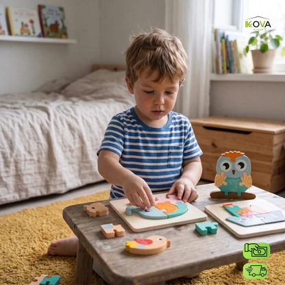 MindCraft Kids™ 2x1 Juguete De Madera Para Pensar