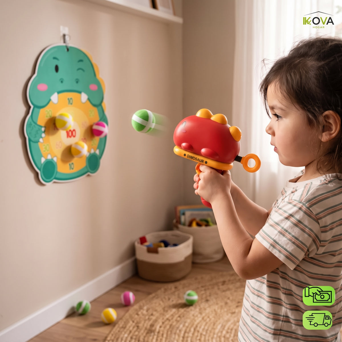 DinoDart™Juego Interactivo De Tiro Para la Familia